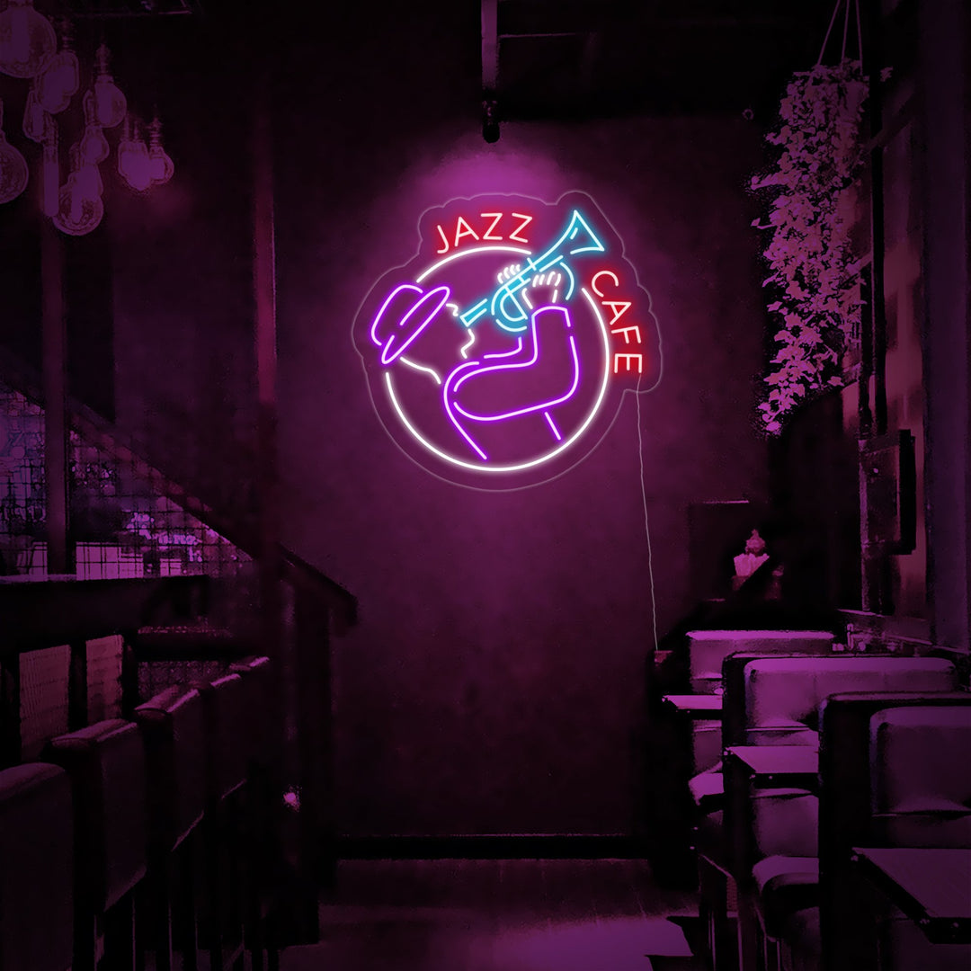 "Jazz Cafe" Neonskylt