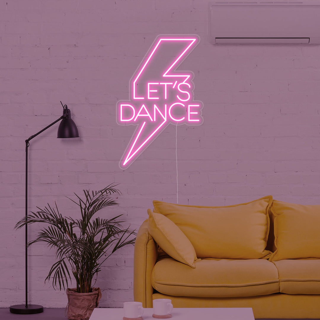 "Lets Dance" Neonskylt (Lager: 3 enheter)