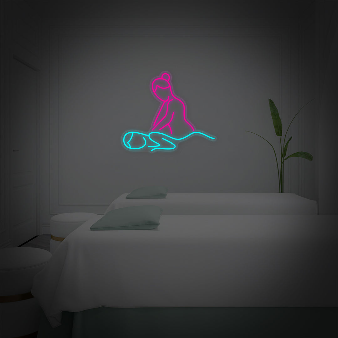 "Thaimassage Hudvård" Neonskylt