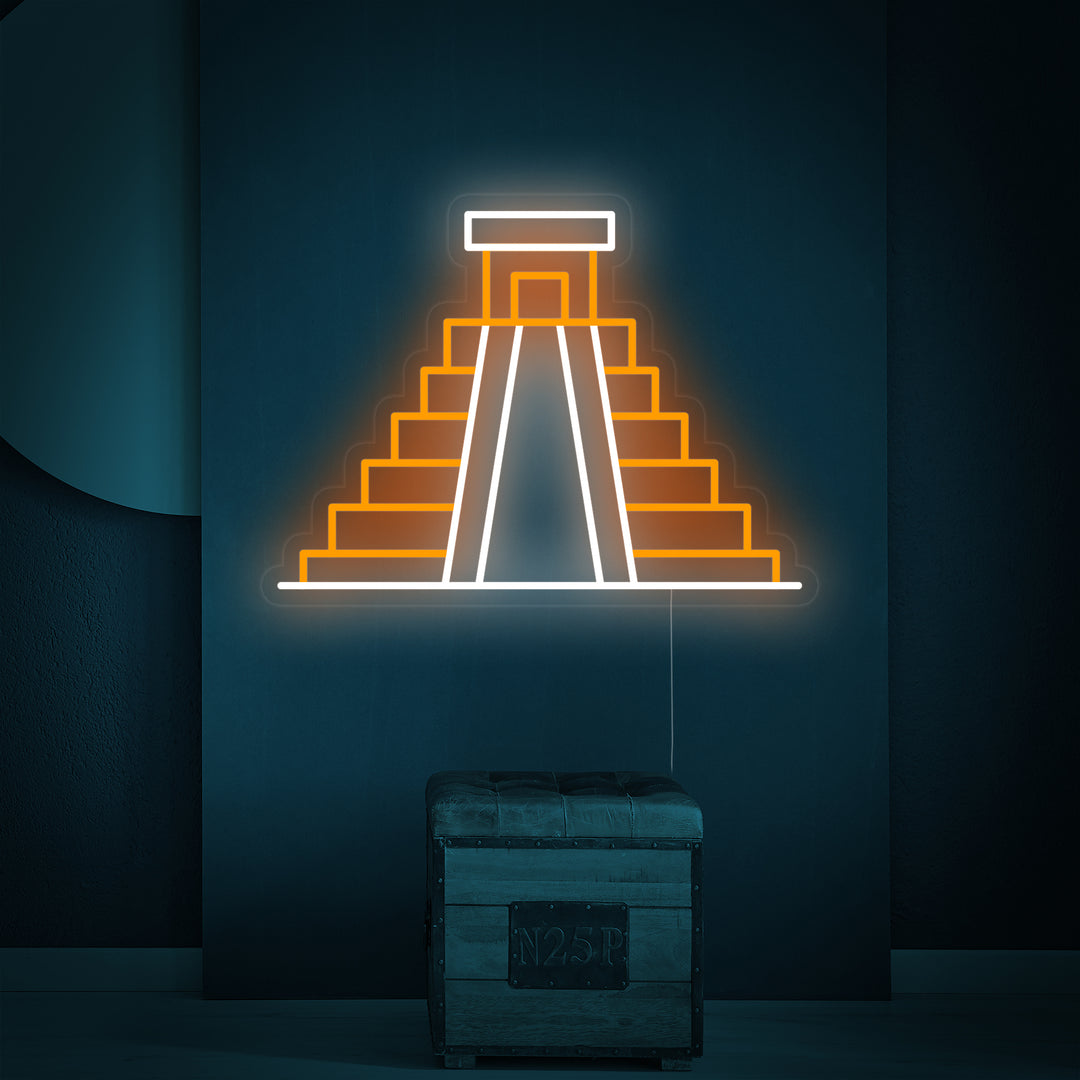 "Mexiko Chichen Itza" Neonskylt