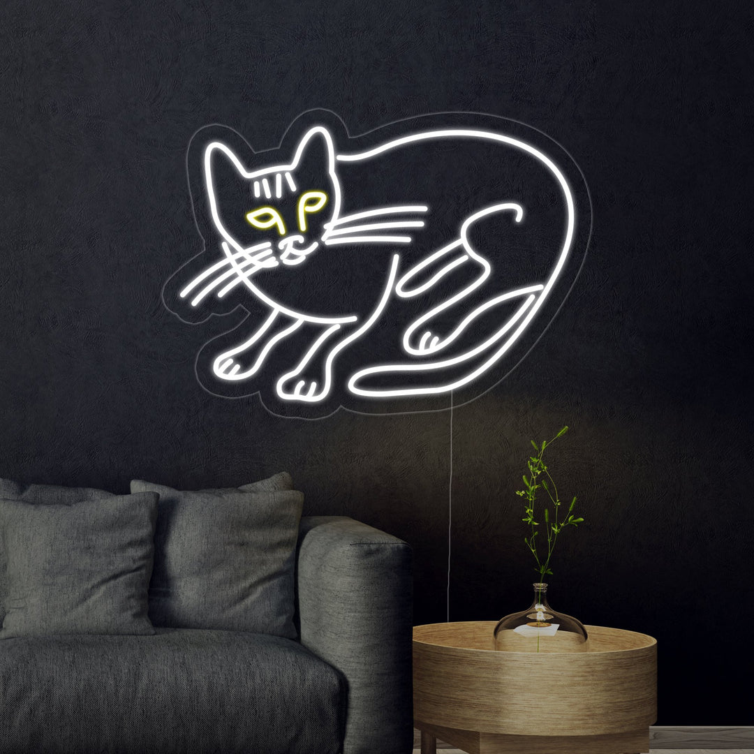 "Katt, Huskatter, Kattdjur, Djur" Neonskylt