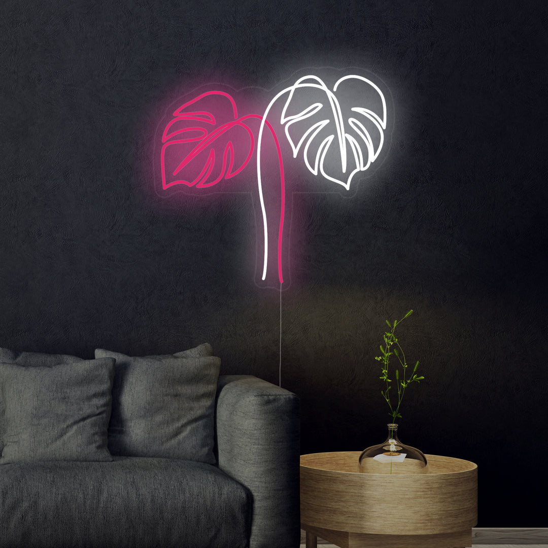 "Monstera Blad" Neonskylt