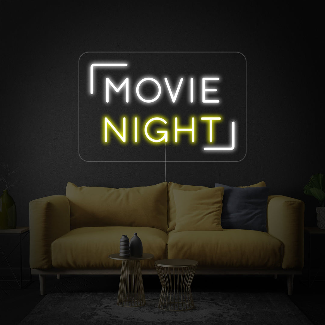 "Movie Night" Neonskylt