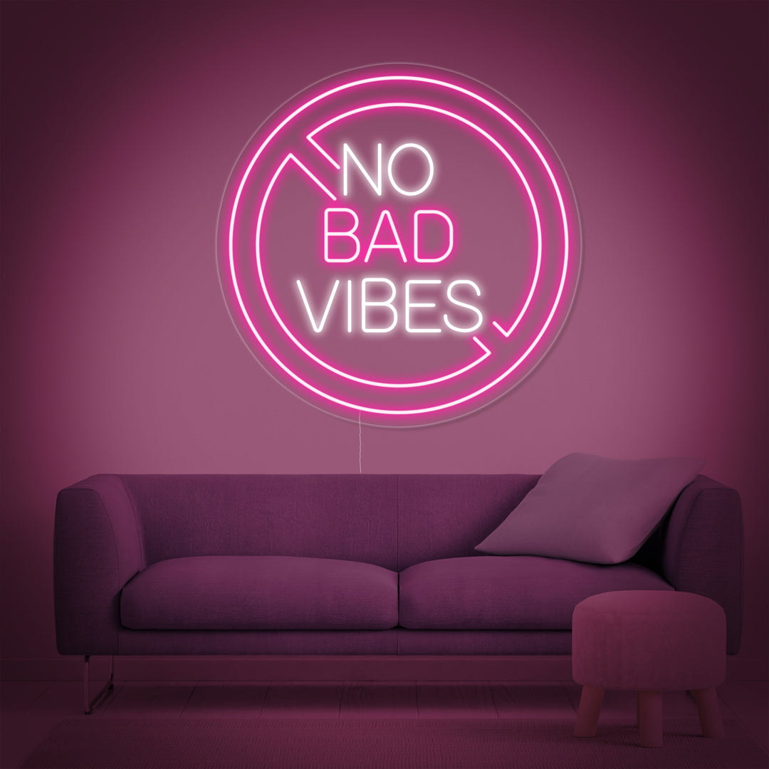 "No Bad Vibes" Neonskylt