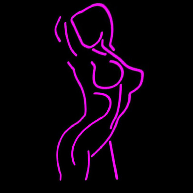 "Rosa Erotisk Dansös" Neonskylt