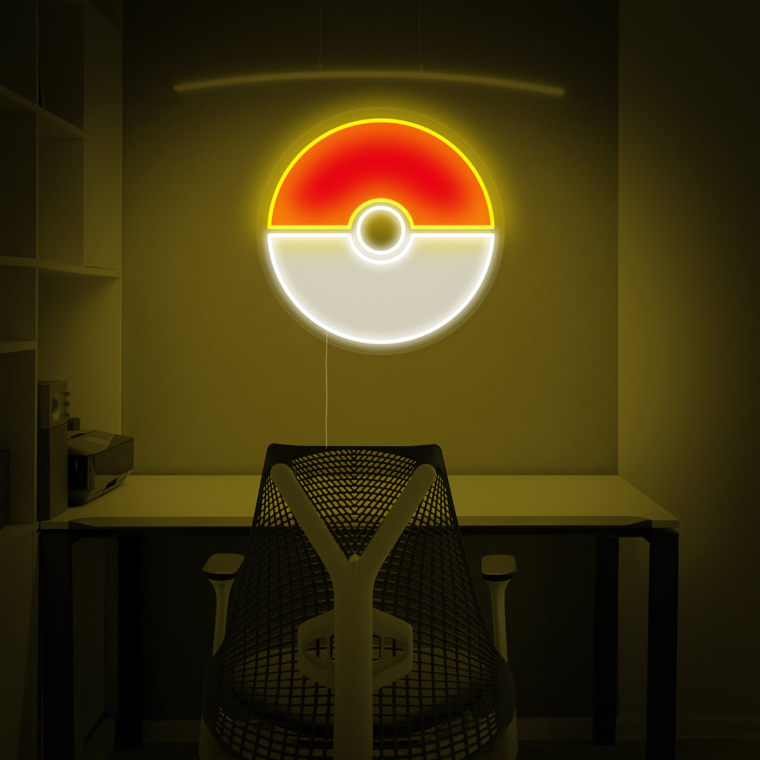 "Pokeboll" Neonskylt