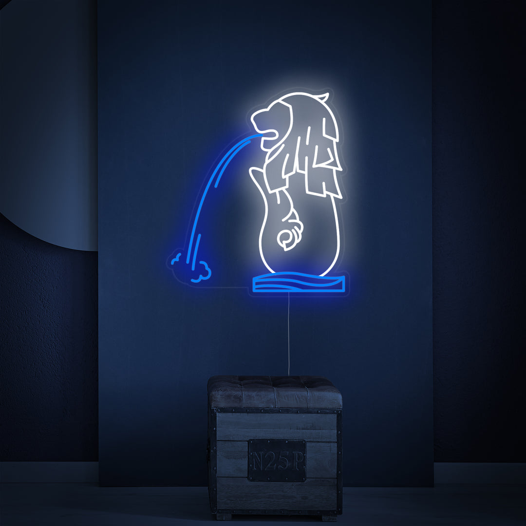 "Singapore Merlion" Neonskylt
