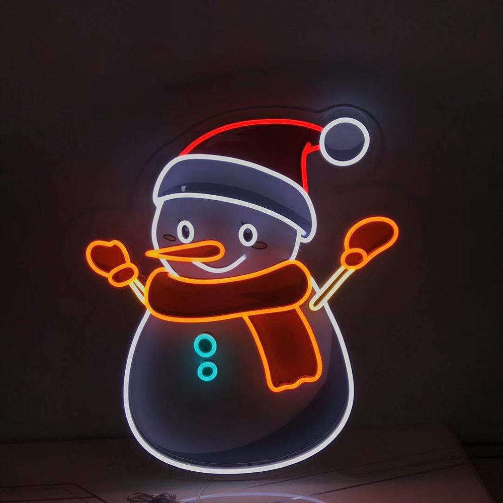 "Snögubbe" Neonskylt