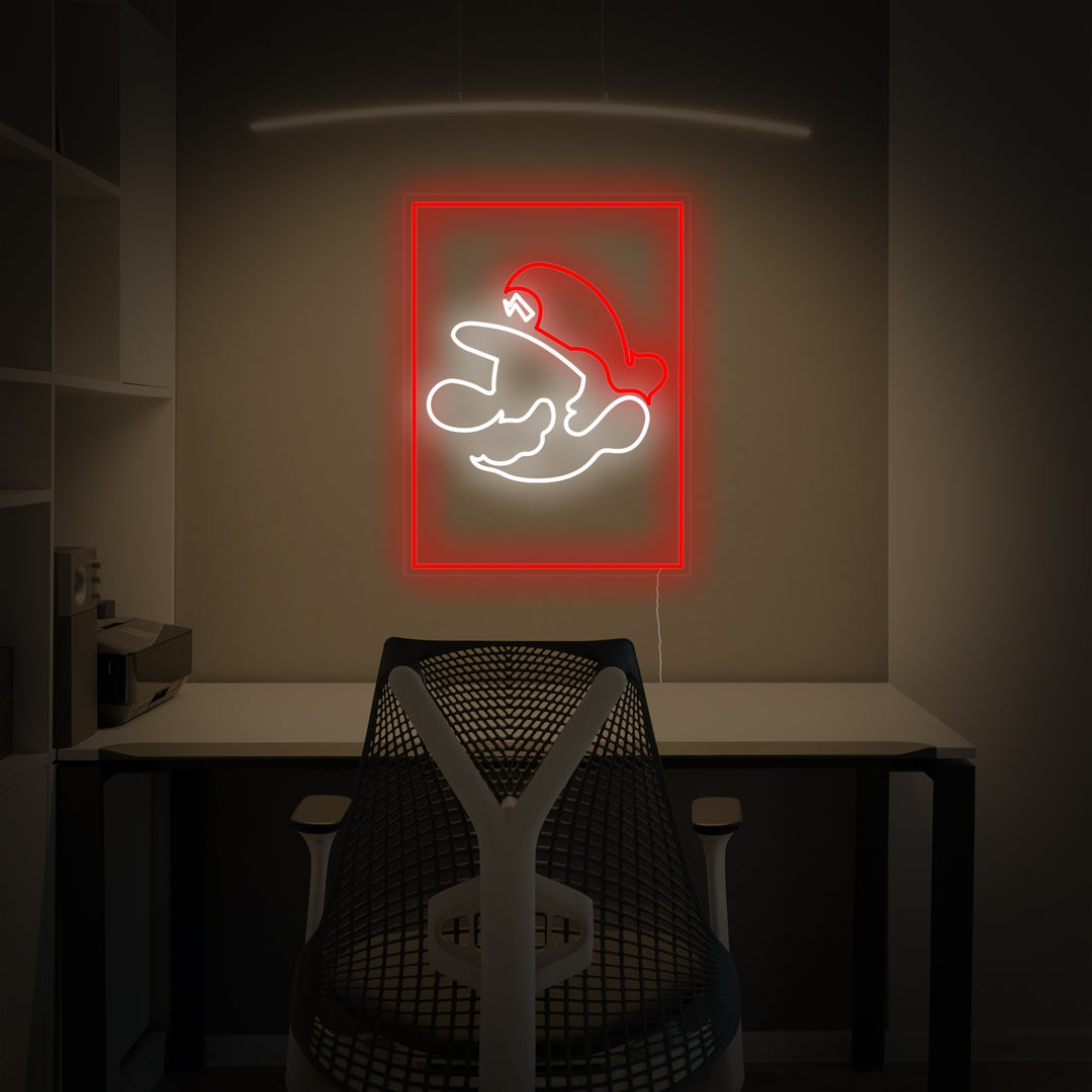 "Super Mro Spelrum Dekoration" Neonskylt