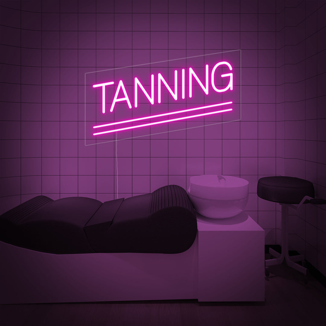 "Tanning" Neonskylt