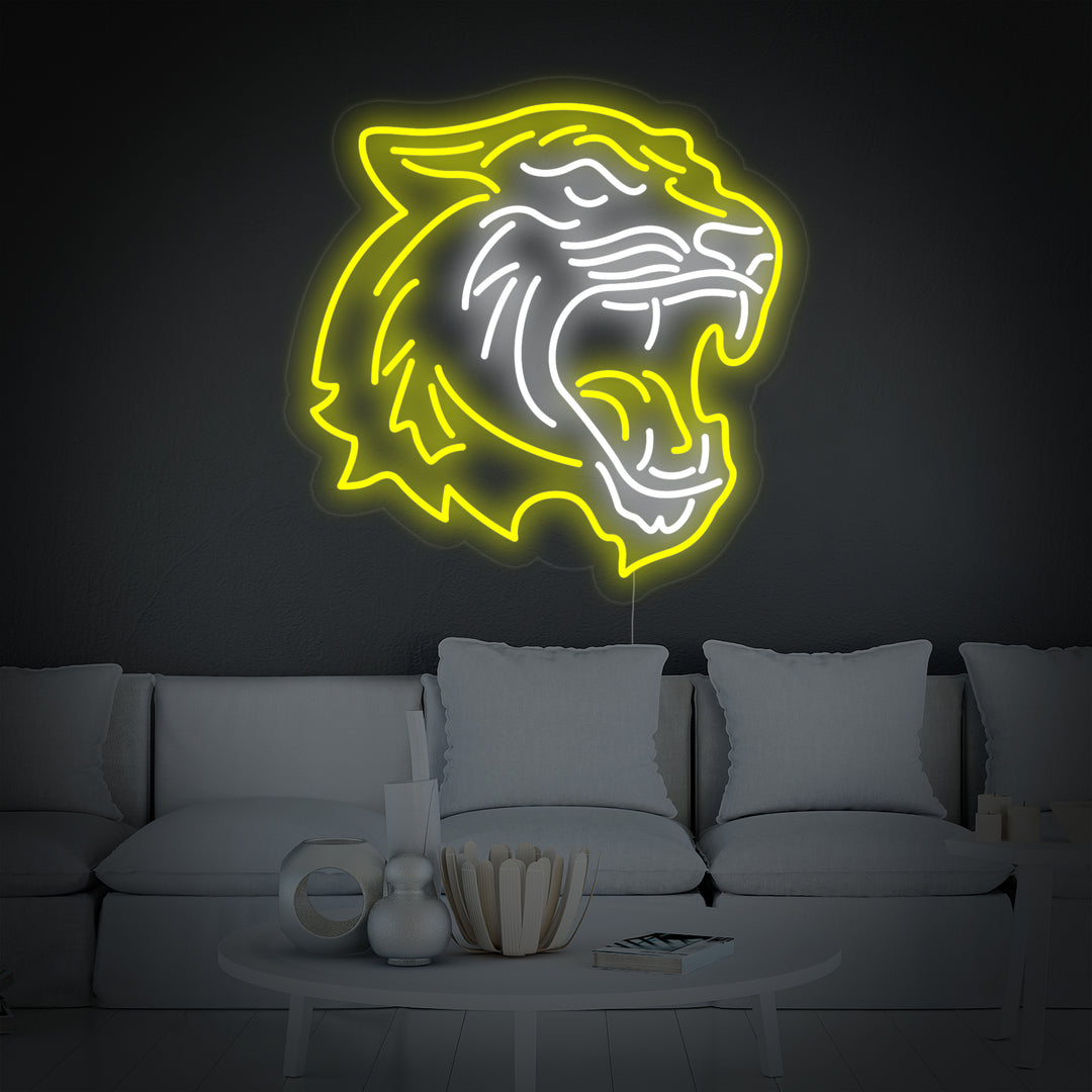 "Djur Med Tigerhuvud" Neonskylt