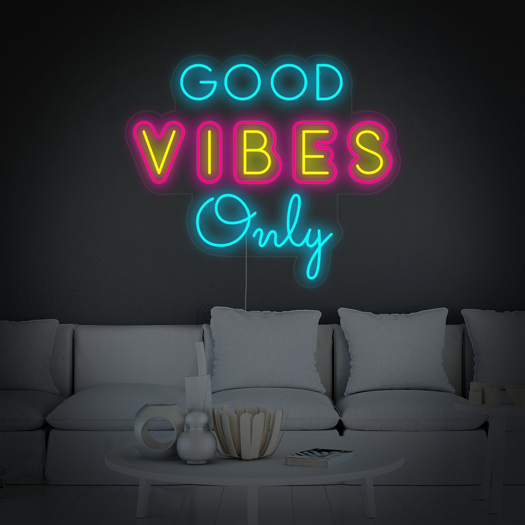 "Unique Good Vibes Only" Neonskylt