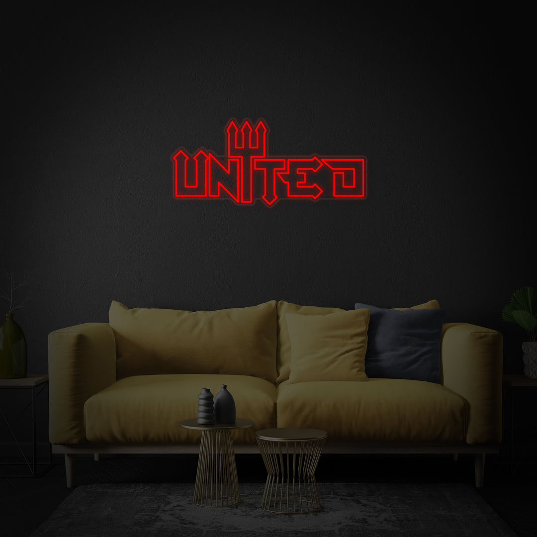 "United Fotbollslag" Neonskylt