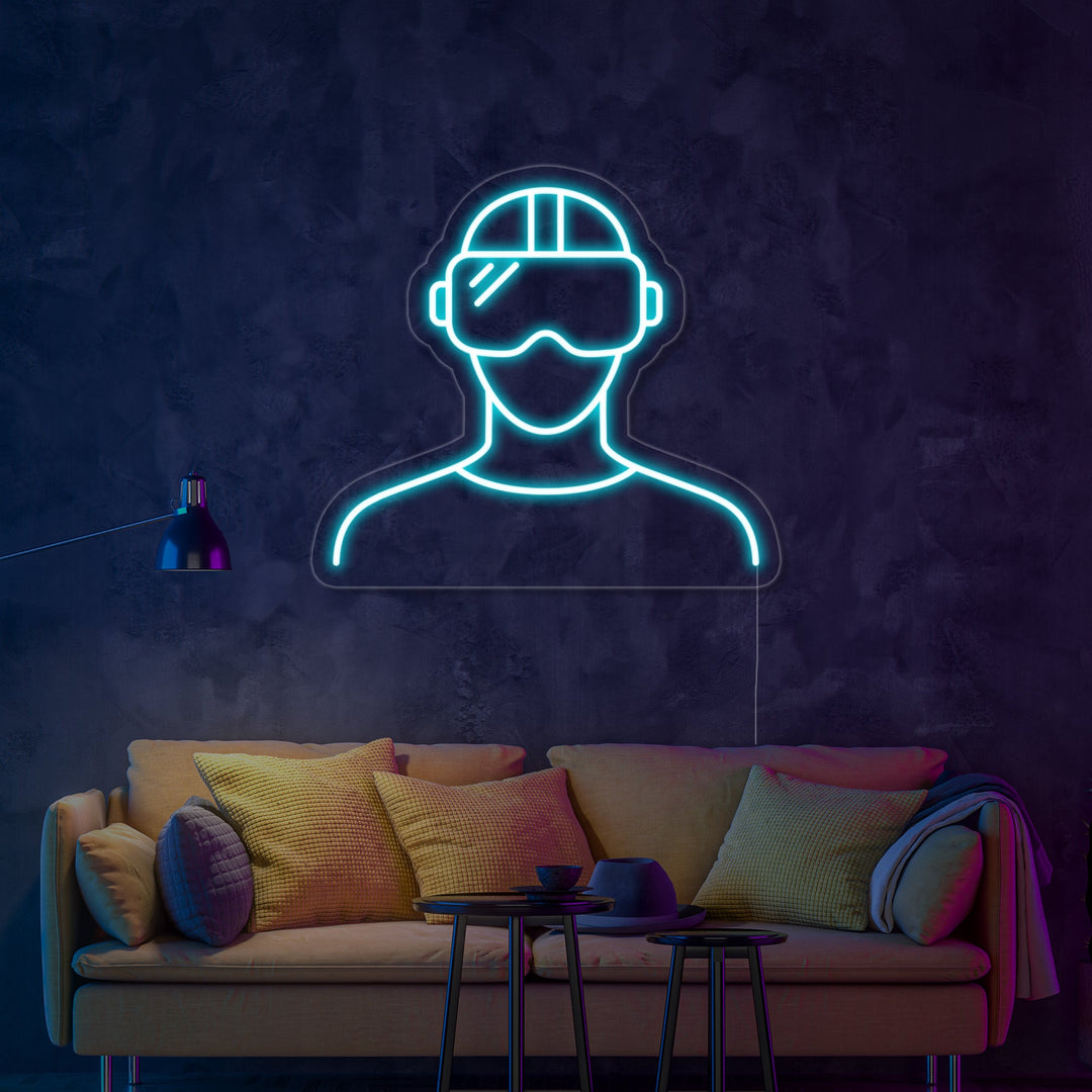 "VR-Headset" Neonskylt