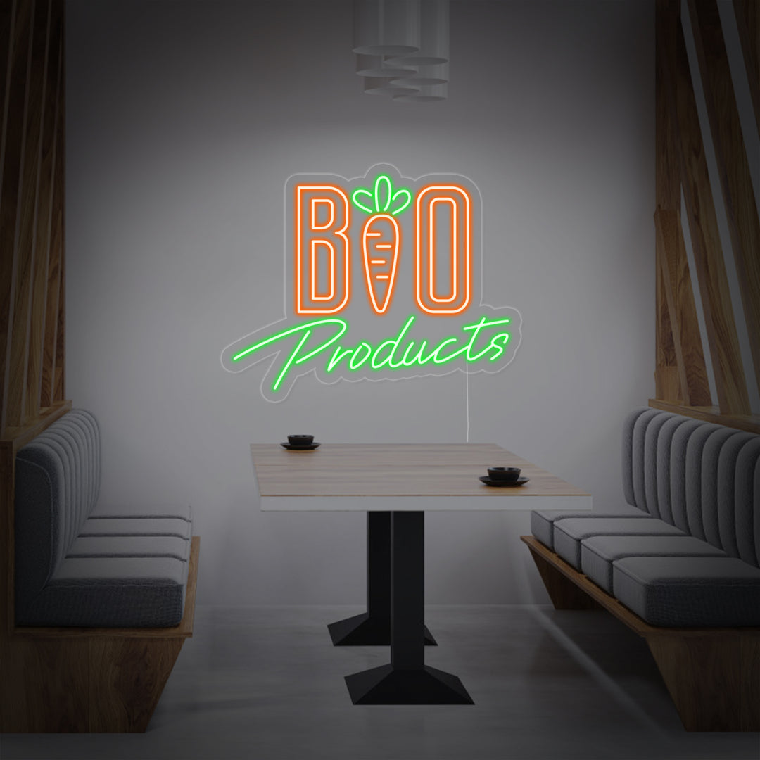 "Bio Products" Neonskylt