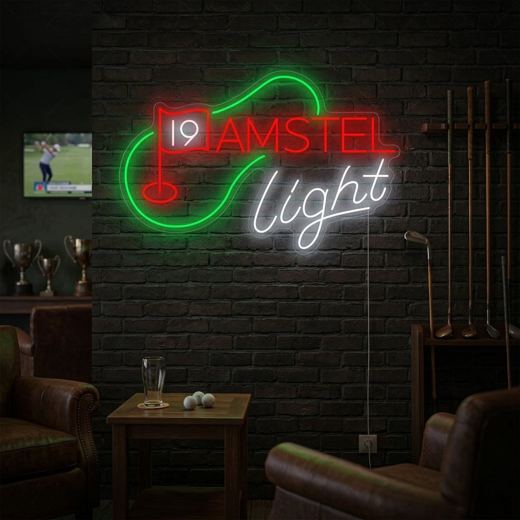 "19:e hålet golf öl" Neonskylt