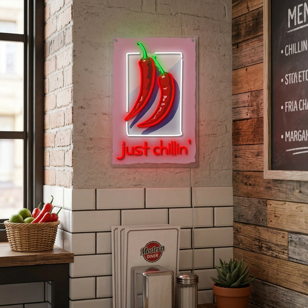 "Just Chillin" Neonskylt