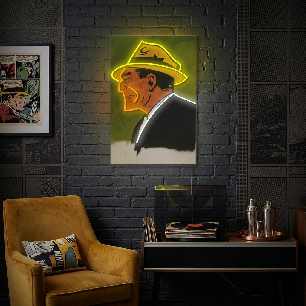 "Serietidning Mob Boss" Neonskylt