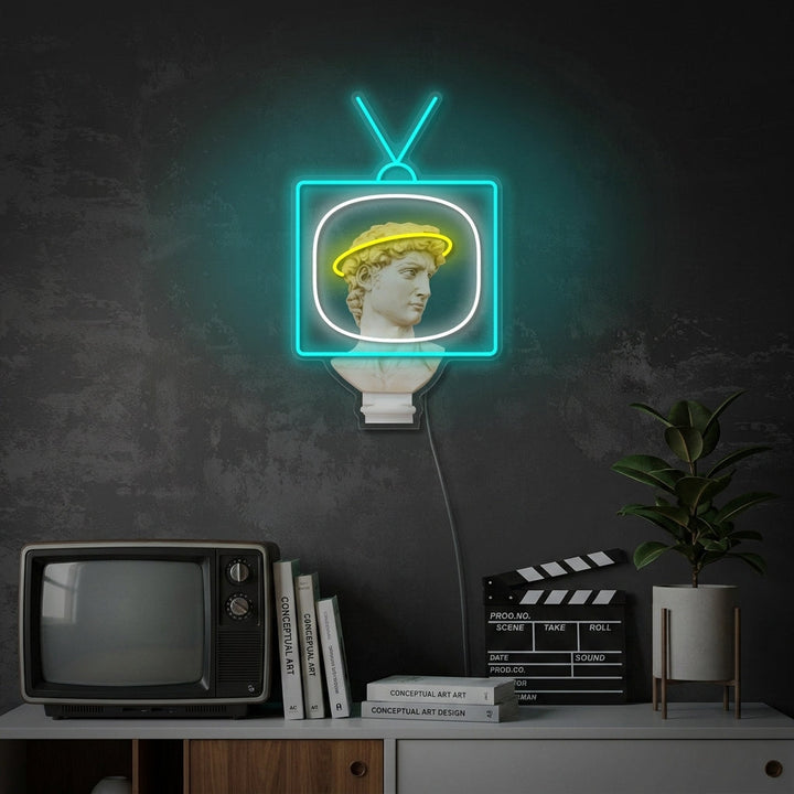 "David Broadcast" Neonskylt