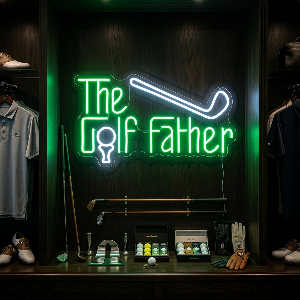 "The Golf Father" Neonskylt