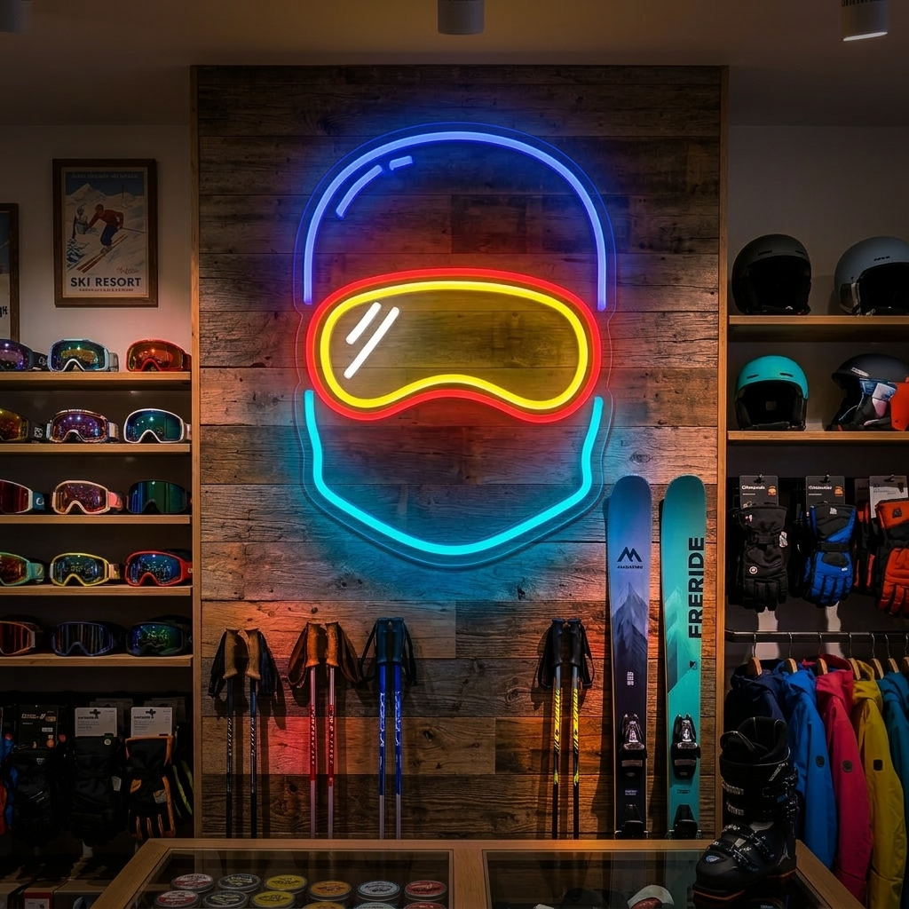 "Snowboardåkare Snow Man" Neonskylt