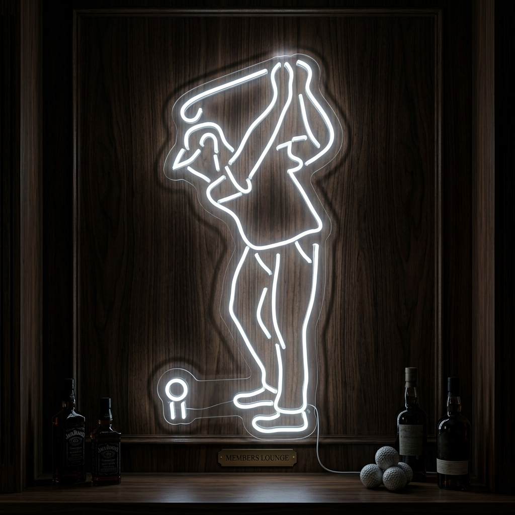 "Golfspelare" Neonskylt