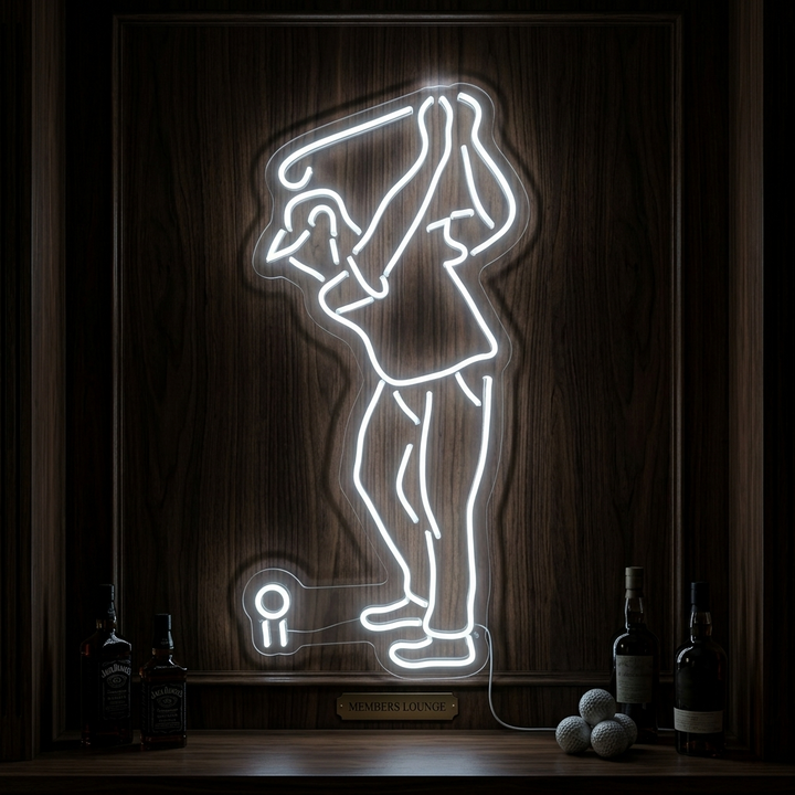 "Golfspelare" Neonskylt