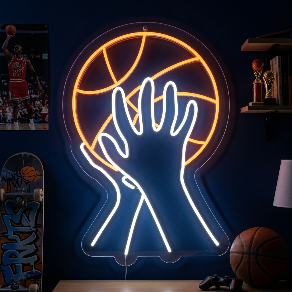 "Basketboll" Neonskylt