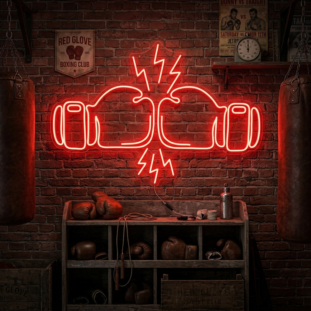 "Boxning" Neonskylt