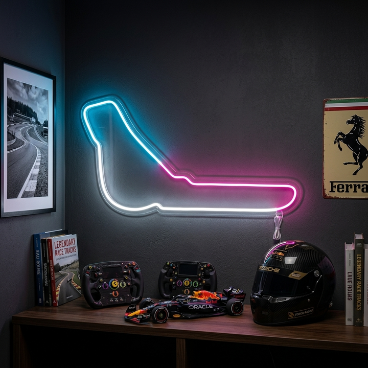 "Italien Monza F1-Bana" Neonskylt
