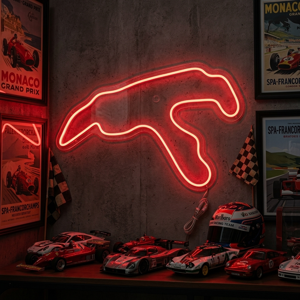 "Belgien F1-Bana" Neonskylt