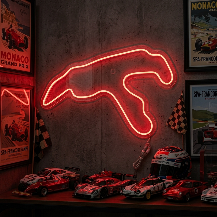 "Belgien F1-Bana" Neonskylt