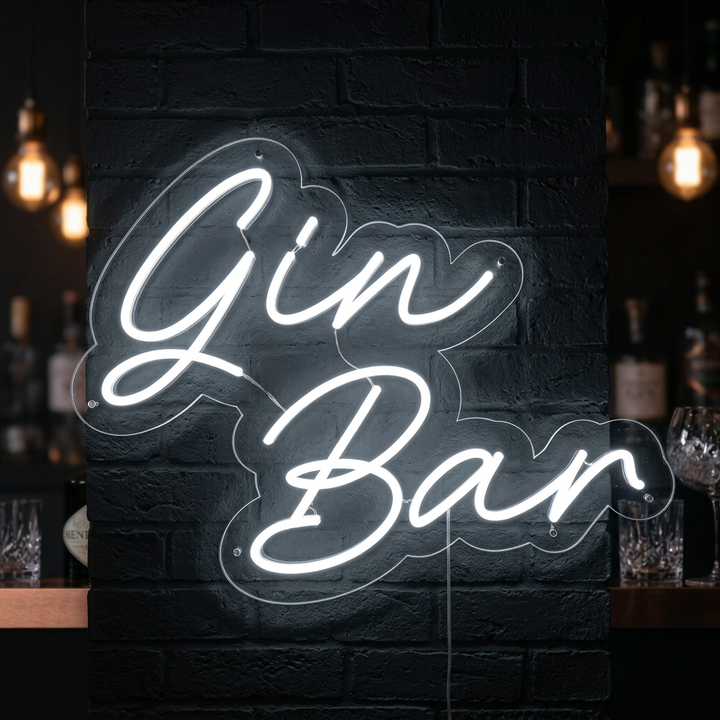 "Gin Bar" Neonskylt