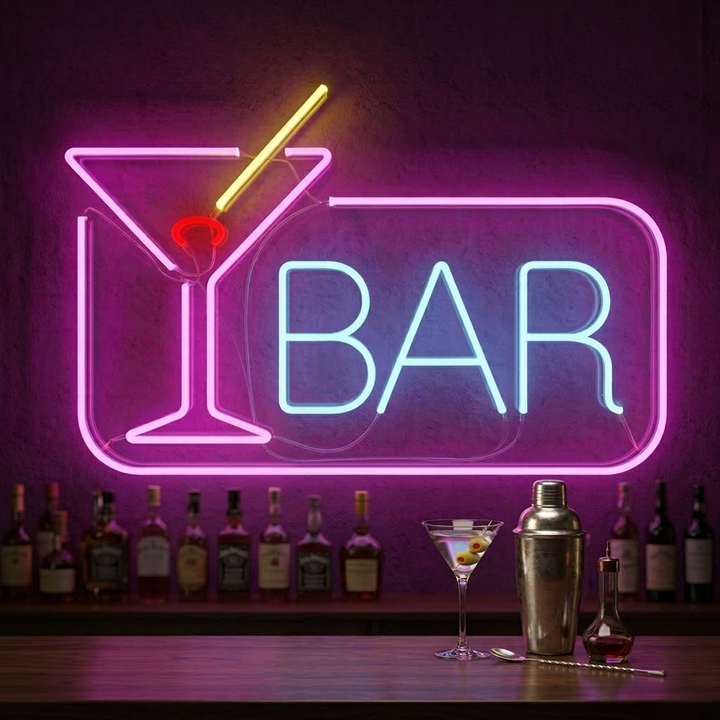 "Cocktail Bar" Neonskylt