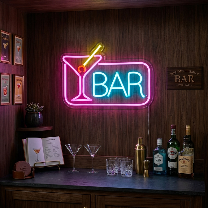 "Cocktail Bar" Neonskylt