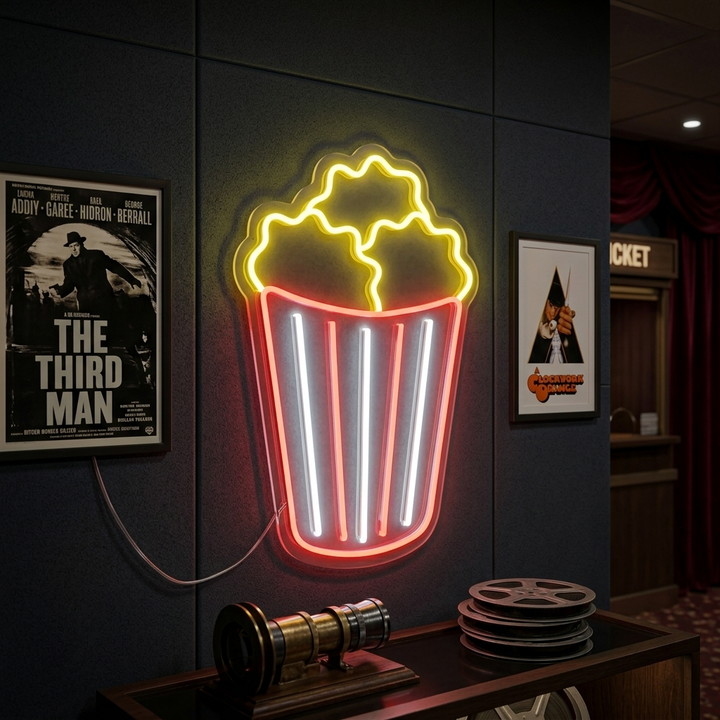 "Popcorn" Neonskylt