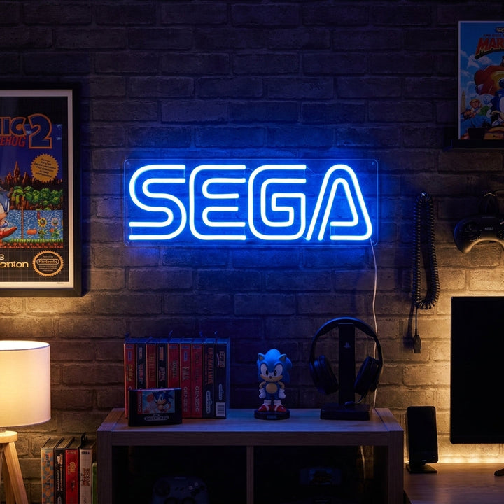 "Sega, Spelrumsdekor" Neonskylt