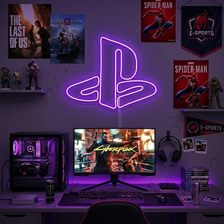 "Play Logotyp" Neonskylt