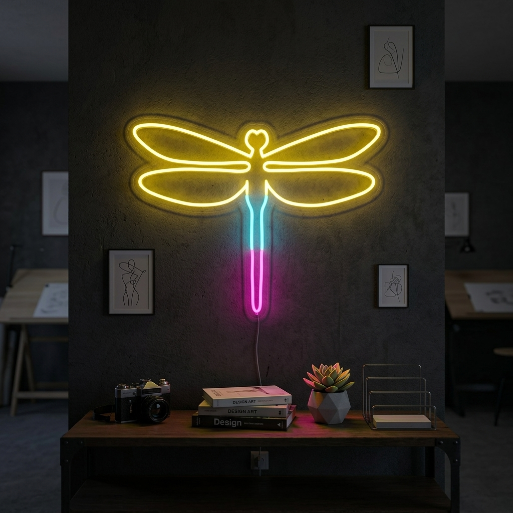 "Trollslända" Neonskylt