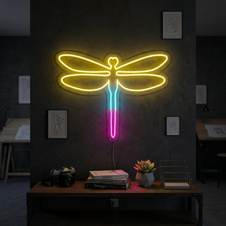 "Trollslända" Neonskylt