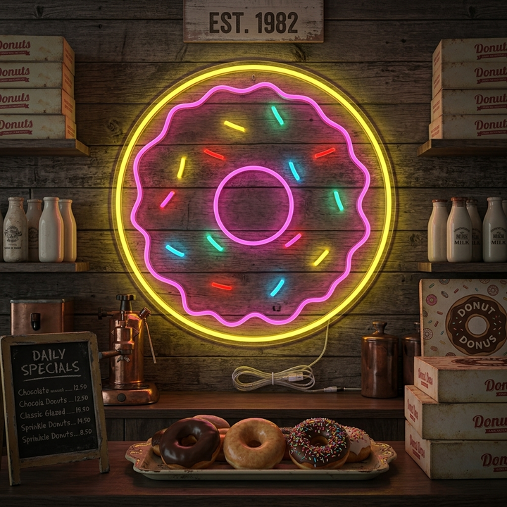 "Donut" Neonskylt