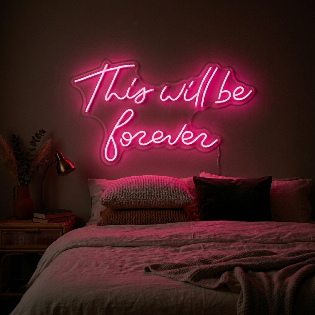 "This Will Be Forever" Neonskylt