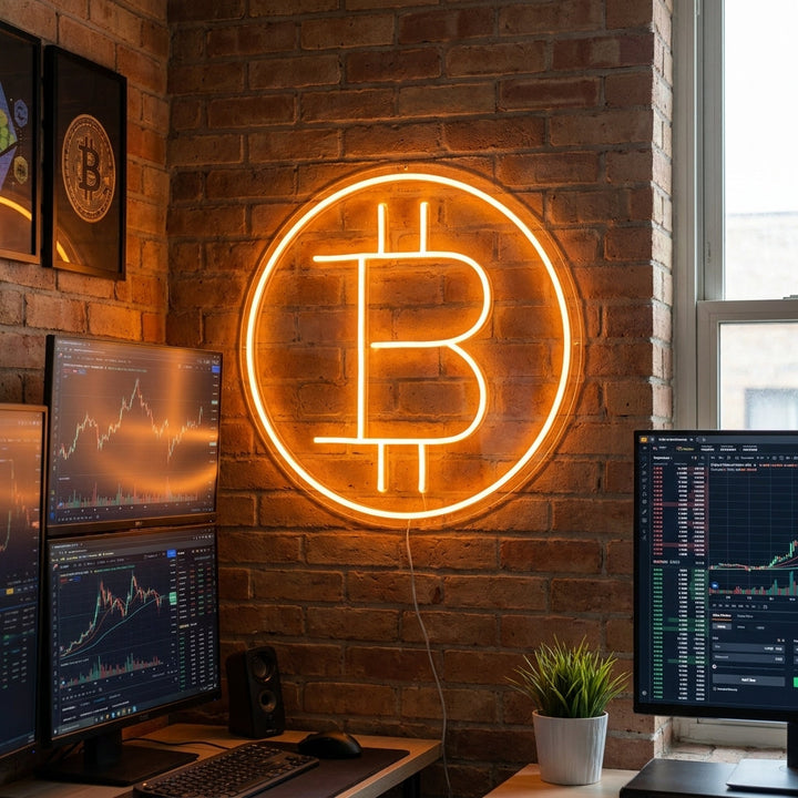 "Bitcoin" Neonskylt