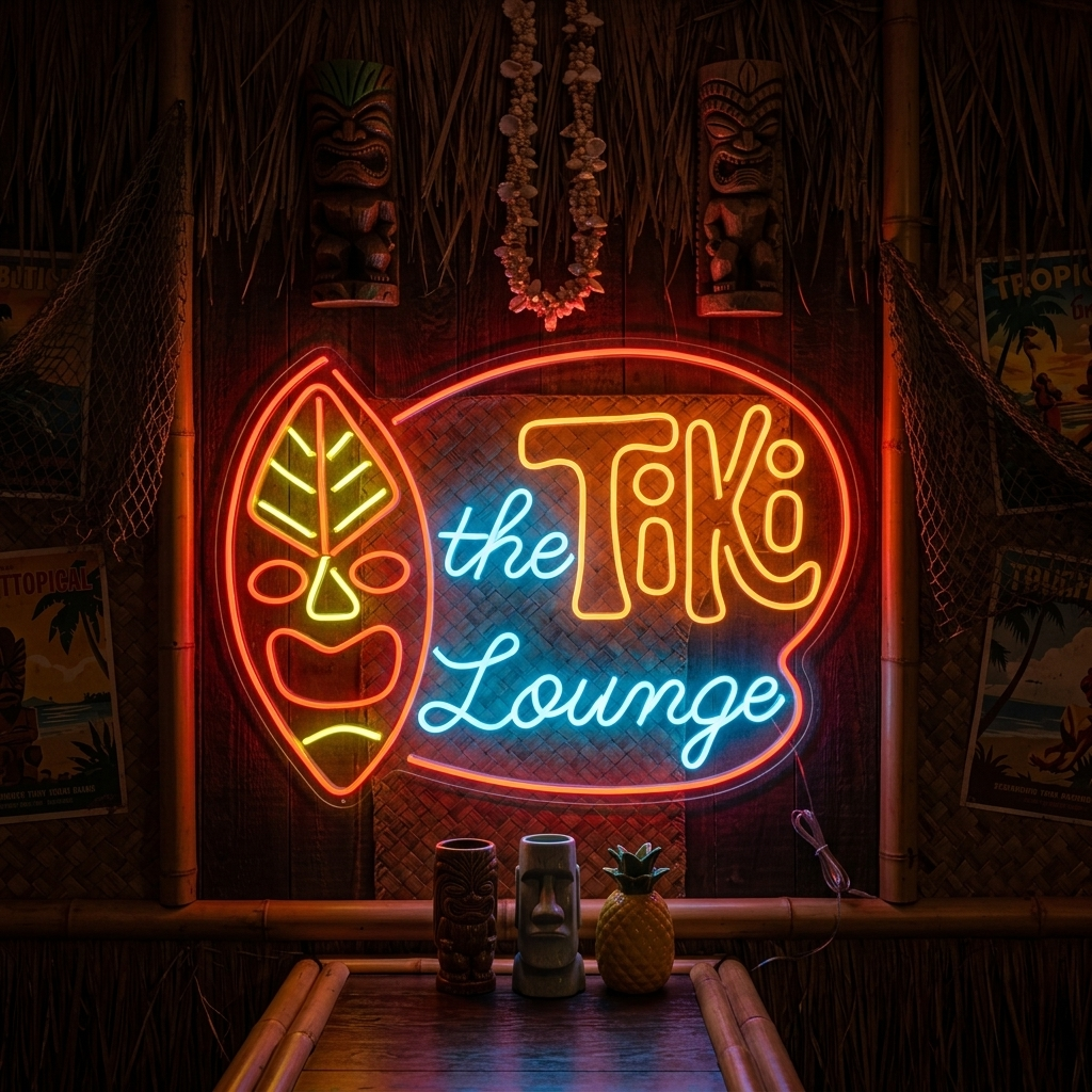 "The TIKI Lounge" Neonskylt