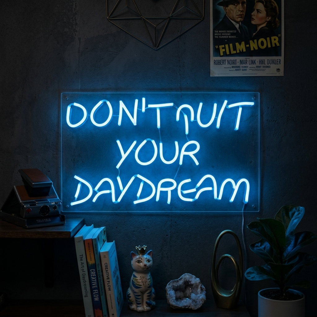 "Donot Quit Your Daydream" Neonskylt