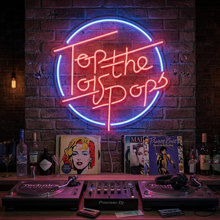"Top of The Pops" Neonskylt