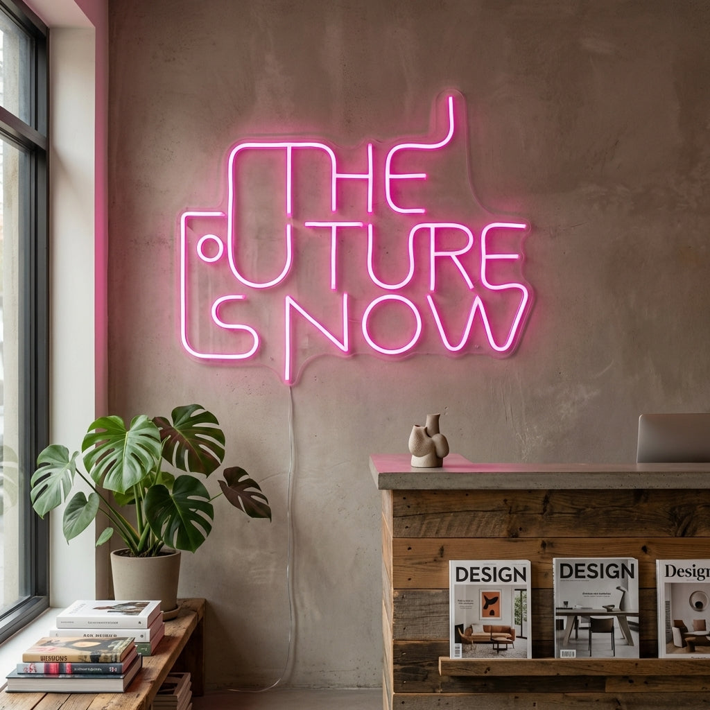 "The Future is Now" Neonskylt