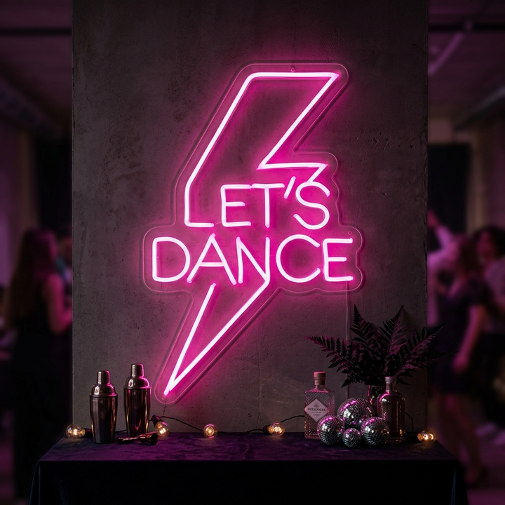 "Lets Dance" Neonskylt