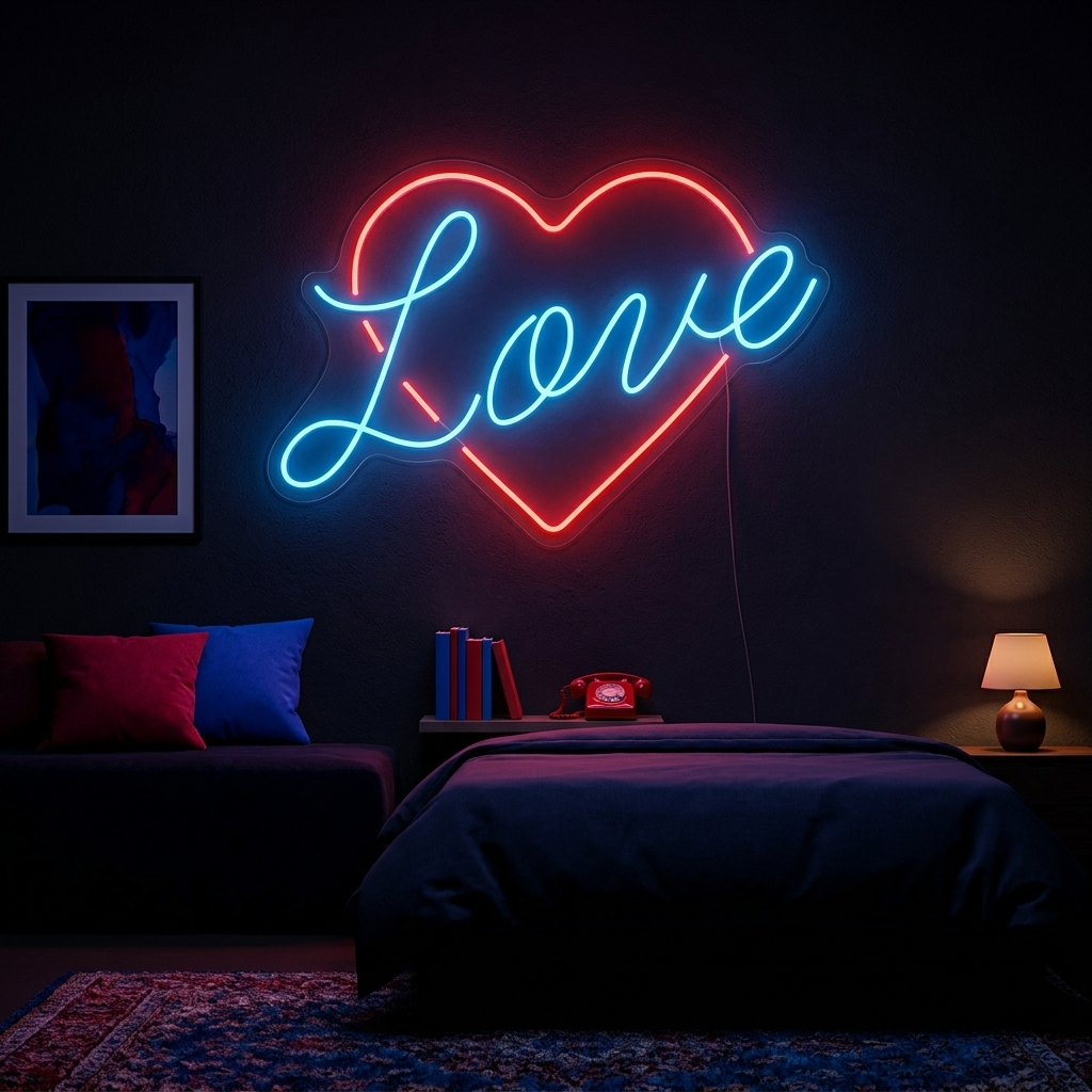 "Love Heart" Neonskylt