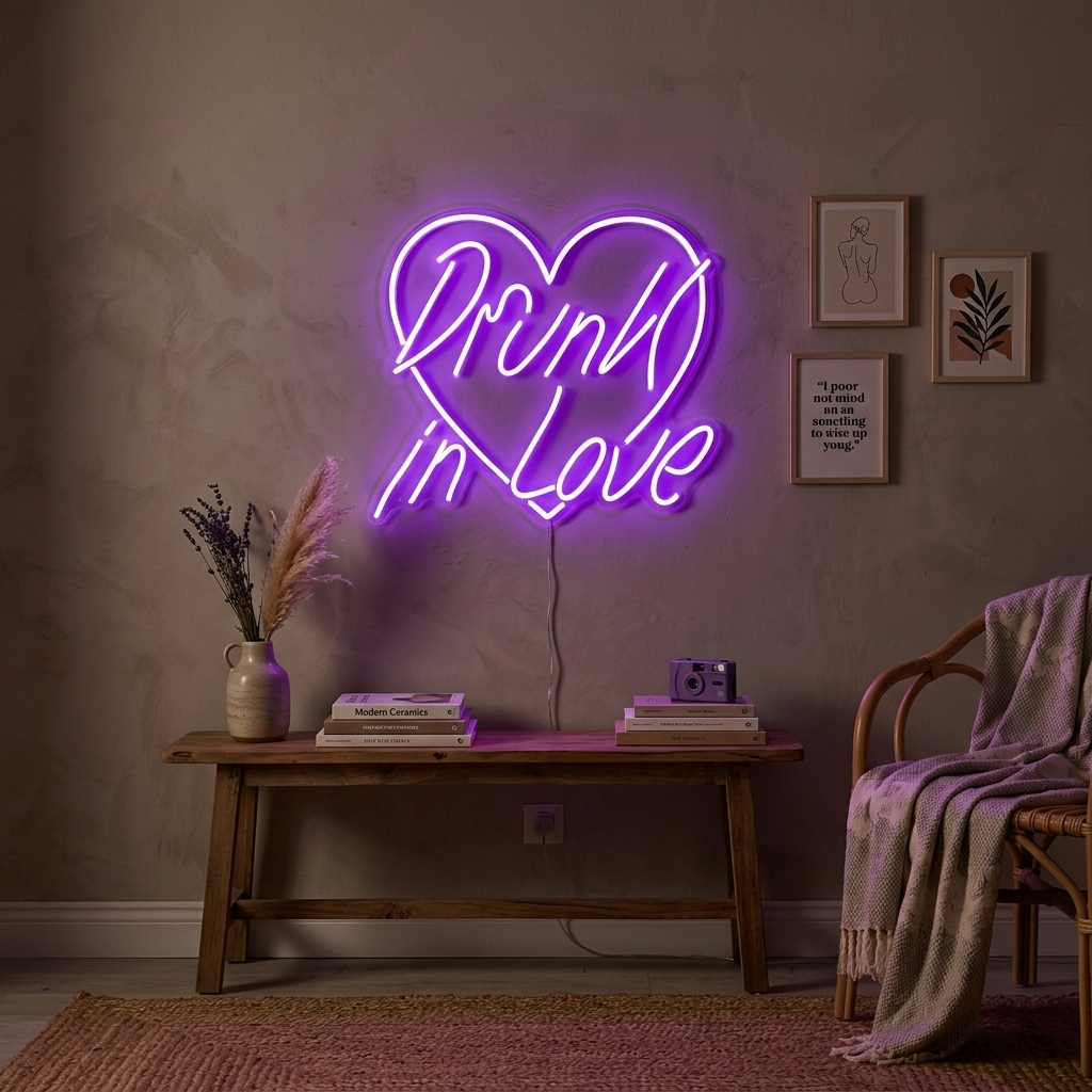 "Drunk In Love" Neonskylt